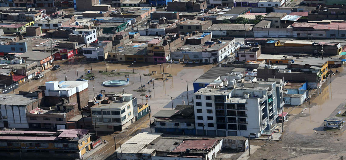 urbanizaciones inundadas en Perú