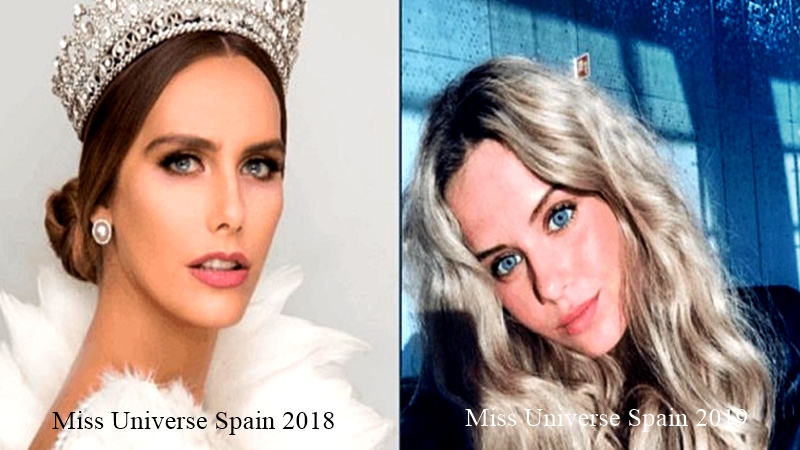 Miss Universe Spain 2018 y 2019 respectivamente
