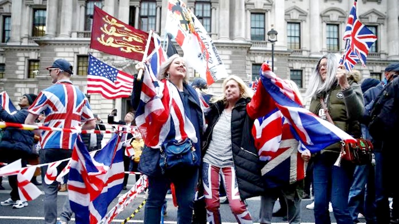 Celebraciones en las calles del Reino Unido por aprobación y aplicación del Brexit