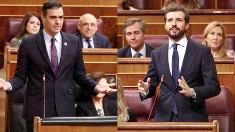 Sánchez de España esquivó la pregunta de Casado, respondiendo a otra cosa