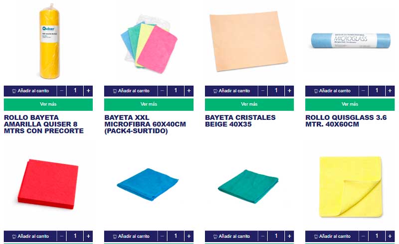 producto de limpieza profesional bayetas